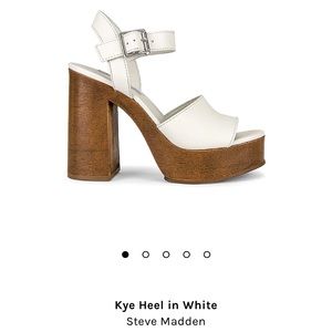 Steve Madden Kye White Platform Heel Size 7